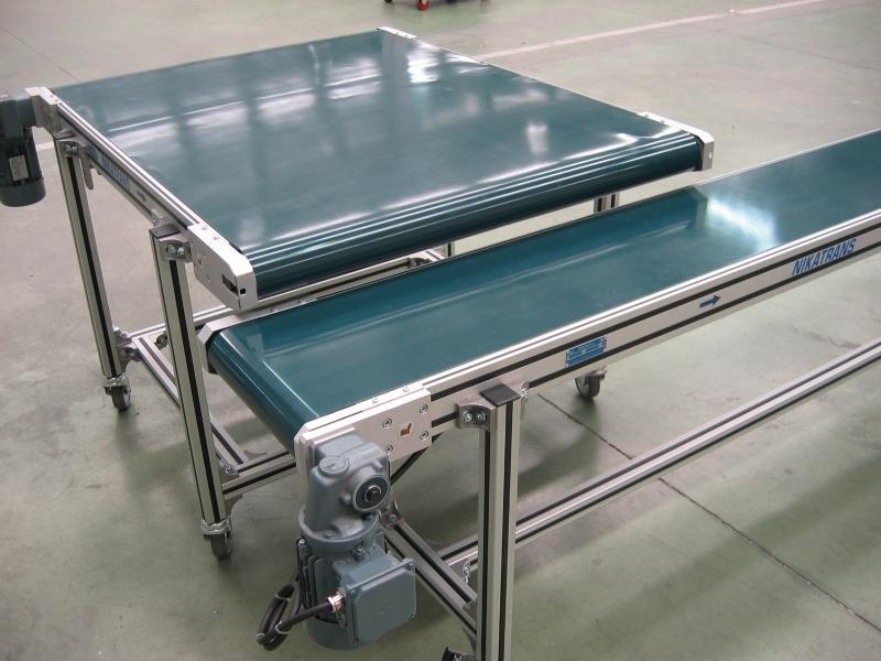 Конвейер ленточный из алюминиевого профиля с лентой ПВХ