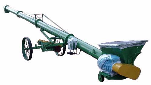 Винтовой передвижной погрузчик зерна